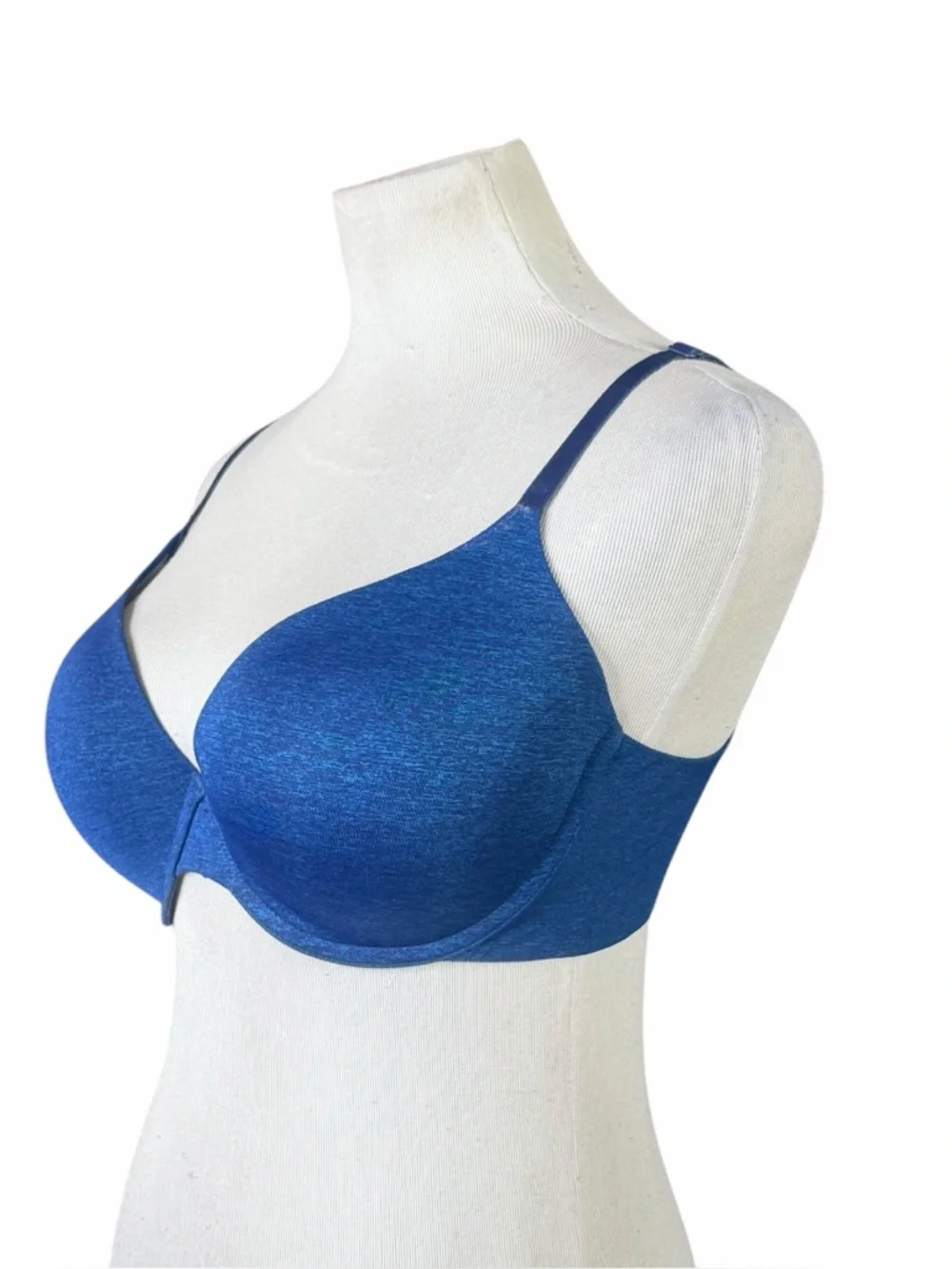 10/$25🦋 VS Blue Metallic Shine Convertible Uplift Semi Demi Bra - Size 36D - Picture 4 of 13